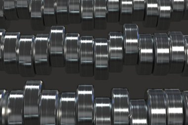 Fırçalanmış metal silindir tablet siyah arka plan üzerine desen