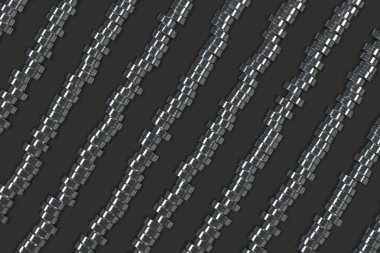 Fırçalanmış metal silindir tablet siyah arka plan üzerine desen