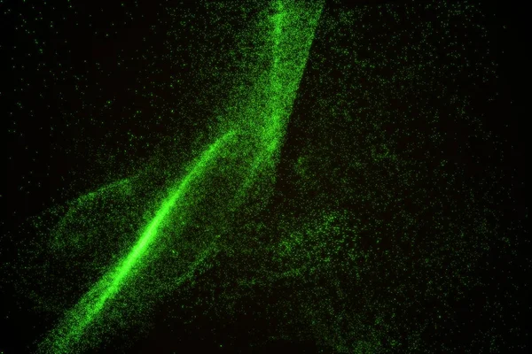 Arka plan yeşil parlayan parçacıkların yapılmış