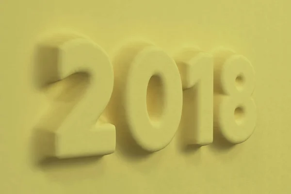 Sarı 2018 numara kısma — Stok fotoğraf