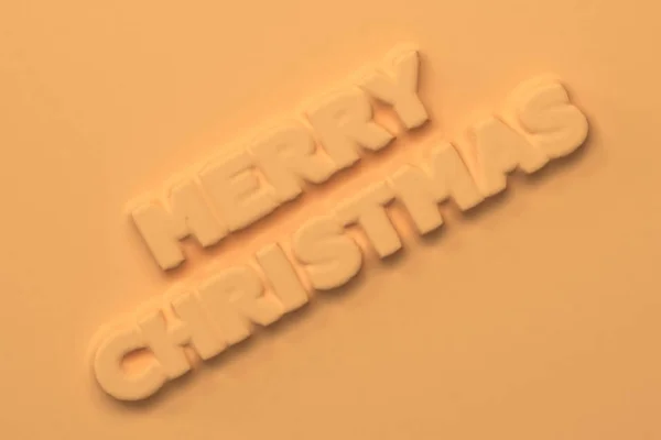 Orange Merry Christmas words bas-relief — Stock Photo, Image