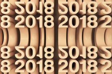 Kılavuz turuncu yeni 2018 yıl şekiller