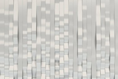 Beyaz sinüs dalgaları 3D render soyut