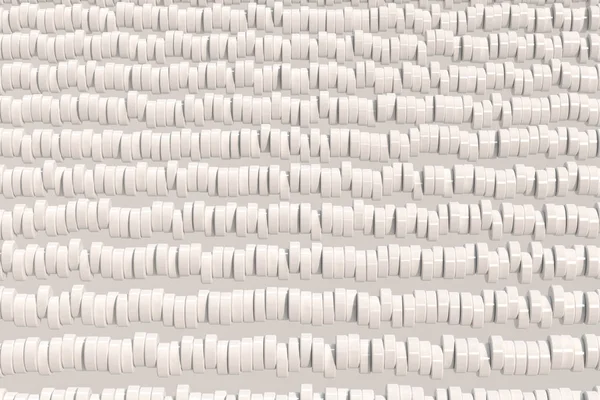 Desen beyaz arka plan üzerinde beyaz silindir Tablet