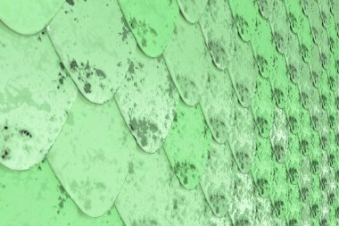 Desen yeşil yuvarlak kiremit