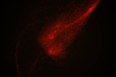 Arka plan kırmızı parlayan parçacıkların yapılmış