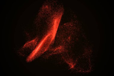 Arka plan kırmızı parlayan parçacıkların yapılmış