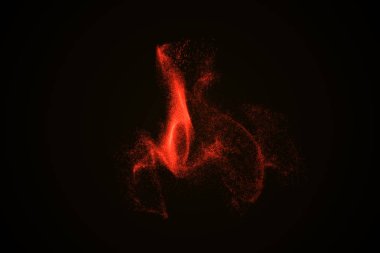 Arka plan kırmızı parlayan parçacıkların yapılmış