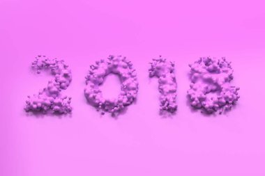 Sıvı Menekşe 2018 numarasıyla Menekşe arka plan üzerinde damla