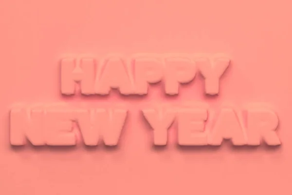 Rojo Feliz Año Nuevo palabras bajorrelieve — Foto de Stock