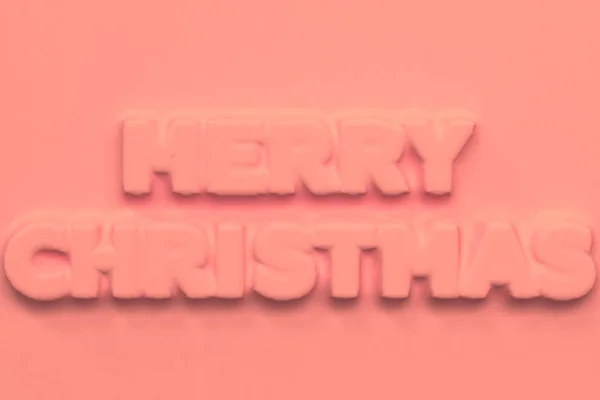 Red Merry Christmas words bas-relief — Stock Photo, Image