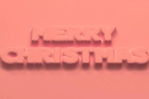 Red Merry Christmas words bas-relief — Stock Photo, Image