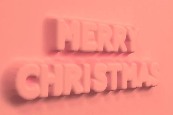 Red Merry Christmas words bas-relief — Stock Photo, Image