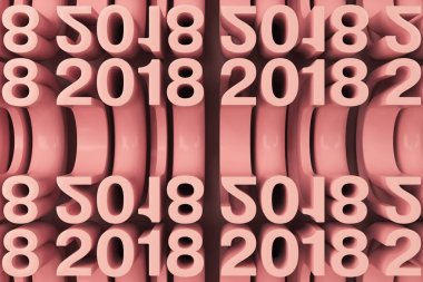 Kılavuz kırmızı yeni 2018 yıl şekiller