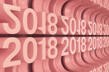 Kılavuz kırmızı yeni 2018 yıl şekiller