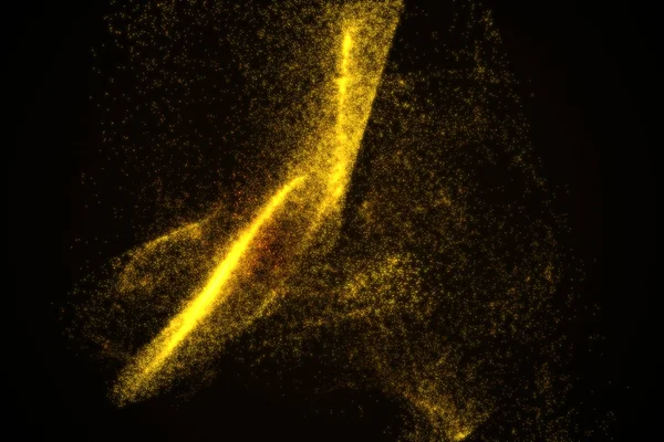 Fondo abstracto hecho de partículas brillantes amarillas — Foto de Stock