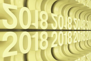 Kılavuz sarı yeni 2018 yıl şekiller