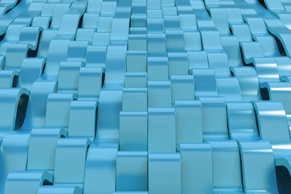 Renderização 3D abstrata de ondas senoidal azuis — Fotografia de Stock