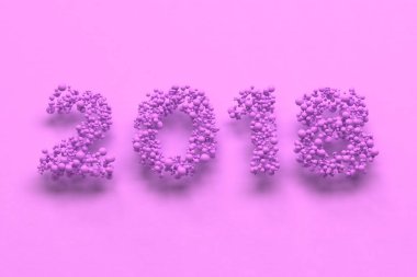 Mor zemin üzerine Menekşe topları numaradan 2018