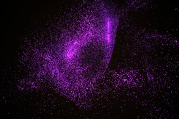 Fondo abstracto hecho de partículas violetas brillantes en forma de — Foto de Stock
