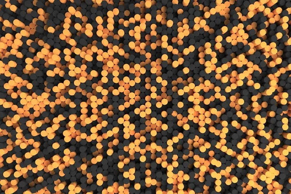 Візерунок чорно-помаранчевих циліндрів різної довжини — стокове фото