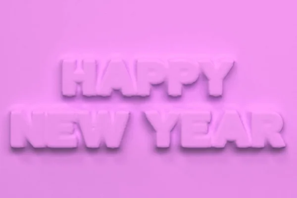 Violeta Feliz Año Nuevo palabras bajorrelieve — Foto de Stock