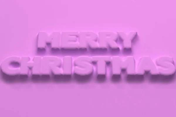 Violet Merry Christmas woorden bas-reliëf — Stockfoto