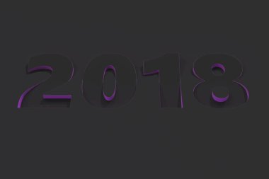 2018 numara kısma Menekşe yanlarıyla siyah yüzeyi