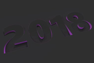 2018 numara kısma Menekşe yanlarıyla siyah yüzeyi