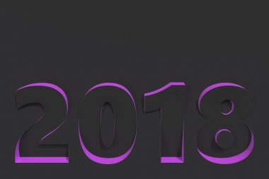 2018 numara kısma Menekşe yanlarıyla siyah yüzeyi