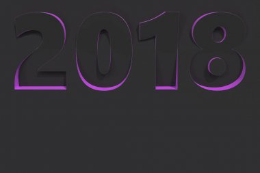 2018 numara kısma Menekşe yanlarıyla siyah yüzeyi