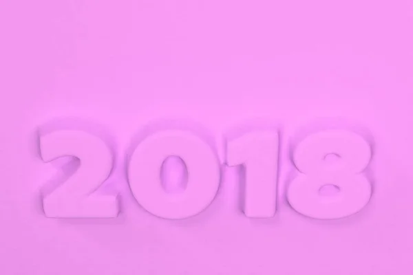 Číslo basreliéf fialová 2018 — Stock fotografie
