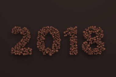 çikolata arka plan üzerinde çikolata topları numaradan 2018