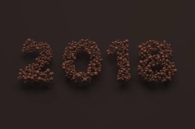 çikolata arka plan üzerinde çikolata topları numaradan 2018