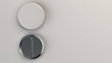 Beyaz arka plan üzerinde boş beyaz rozet