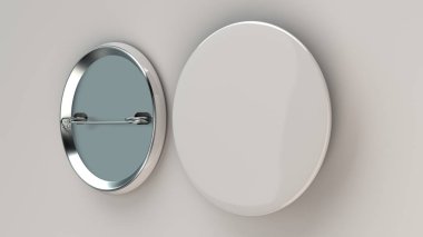 Beyaz arka plan üzerinde boş beyaz rozet