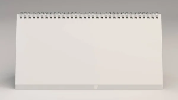 Fehér asztal naptár modell, fehér felületre — Stock Fotó