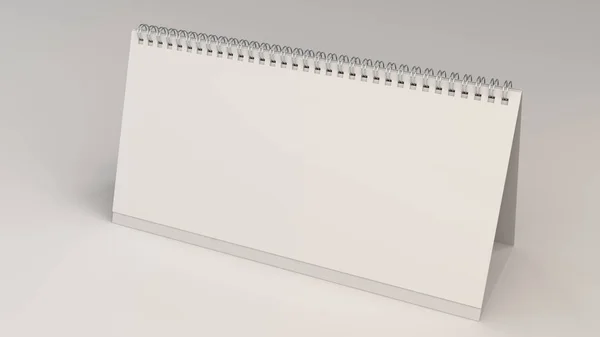 Mock-up de calendário de tabela branca na superfície branca — Fotografia de Stock