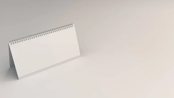 White table calendar mock-up on white surface — Stock Photo, Image