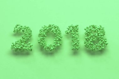 yeşil zemin üzerine yeşil topları numaradan 2018