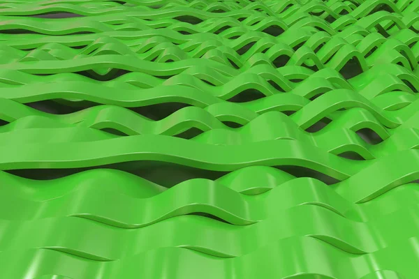 Абстрактная 3D рендеринг синусоидальных волн — стоковое фото