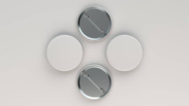 Beyaz arka plan üzerinde boş beyaz rozet