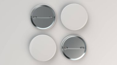 Beyaz arka plan üzerinde boş beyaz rozet