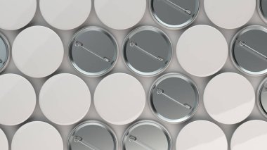 Beyaz arka plan beyaz boş rozetleri