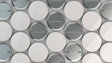 Beyaz arka plan beyaz boş rozetleri