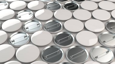 Beyaz arka plan beyaz boş rozetleri