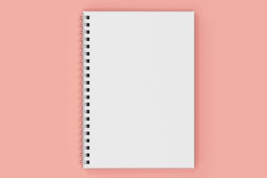 Garı defter spiral kırmızı zemin üzerine bağlı