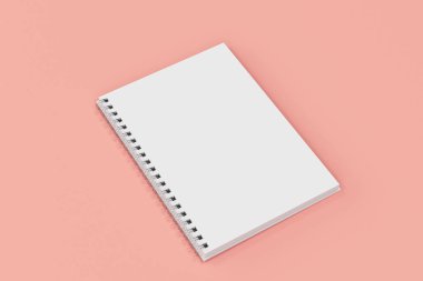 Garı defter spiral kırmızı zemin üzerine bağlı