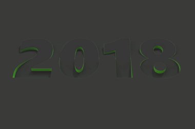 2018 numara kısma yeşil taraf ile siyah yüzeyi