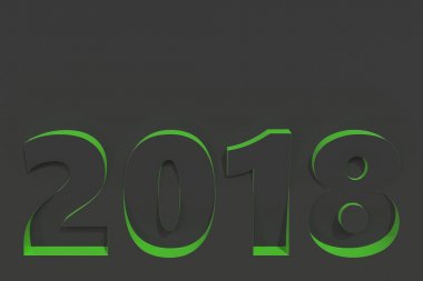 2018 numara kısma yeşil taraf ile siyah yüzeyi